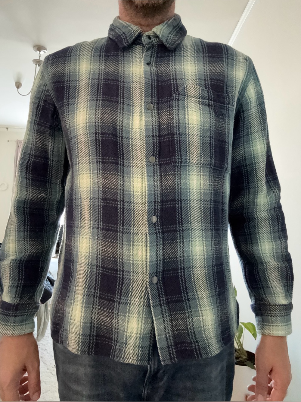 Men's Flannel Shirt Jacket - Blue & Turquoise